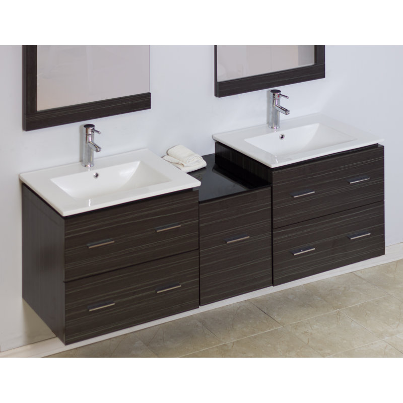 American Imaginations Modern 60" Double Vanity Base Only Wayfair